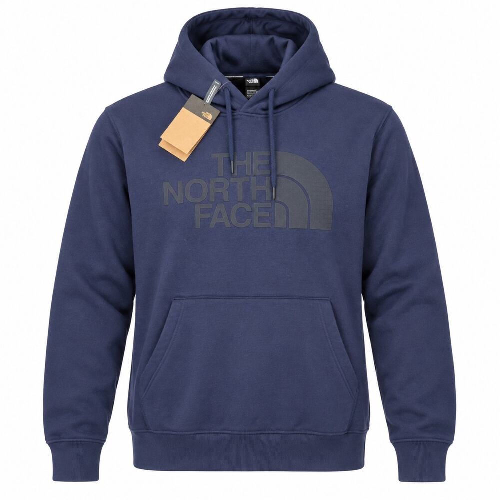 The North Face Hoodie Mens XXL Summit Navy Pullover Big Logo Sweatshirt NWT